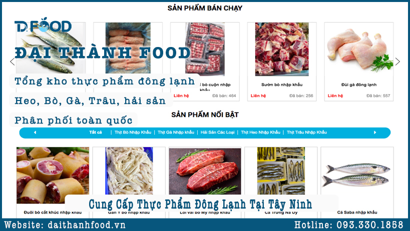 Đại Thành Food Cung cấp thực phẩm đông lạnh uy tín tại Tây Ninh