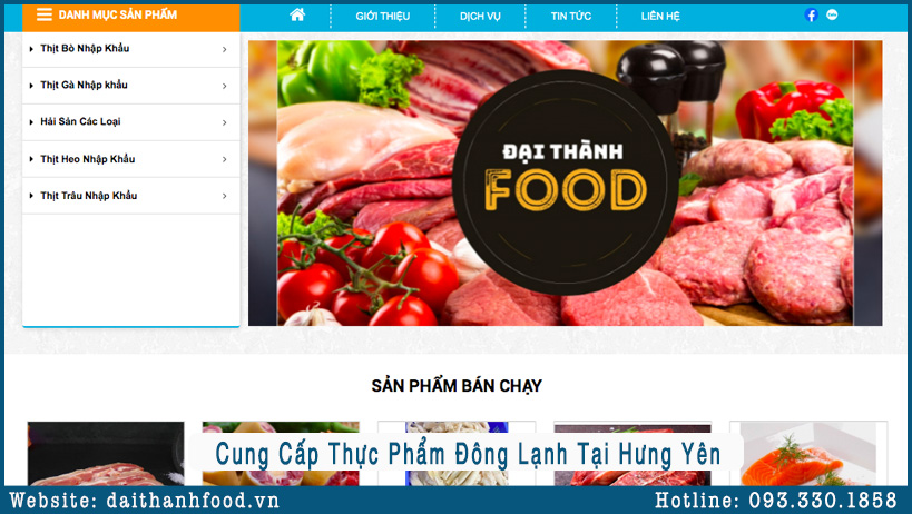 Đại Thành Food cung cấp thực phẩm đông lạnh tại Hưng Yên