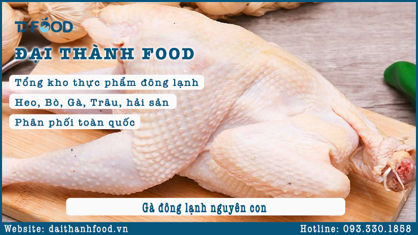 Gà đông lạnh nguyên con