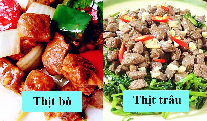 Phân biệt thịt trâu và thịt bò