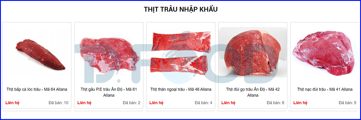 nhà phân phối thịt trâu đông lạnh