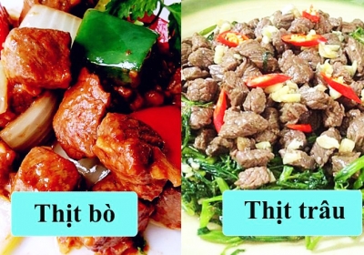 Mẹo phân biệt thịt trâu và thịt bò bạn cần biết